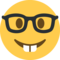 Nerd Face emoji on Twitter